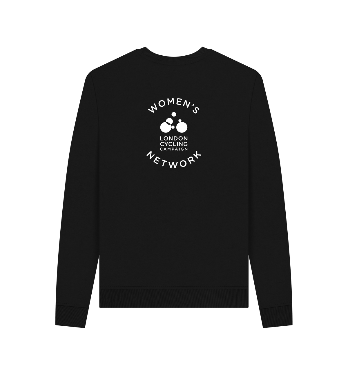 Black Recycled Printed Sweater Back
