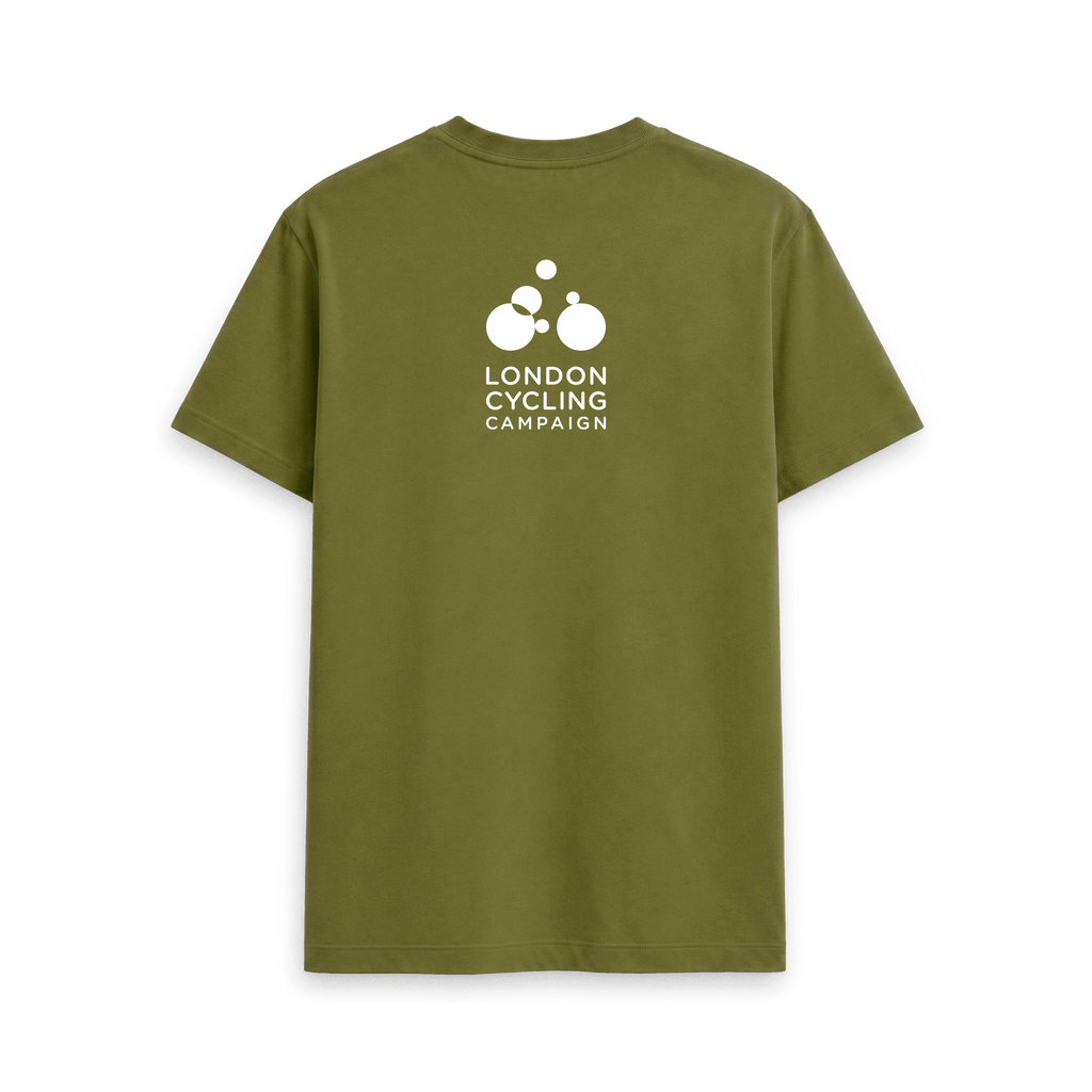 Moss Green Printed T-shirt Back