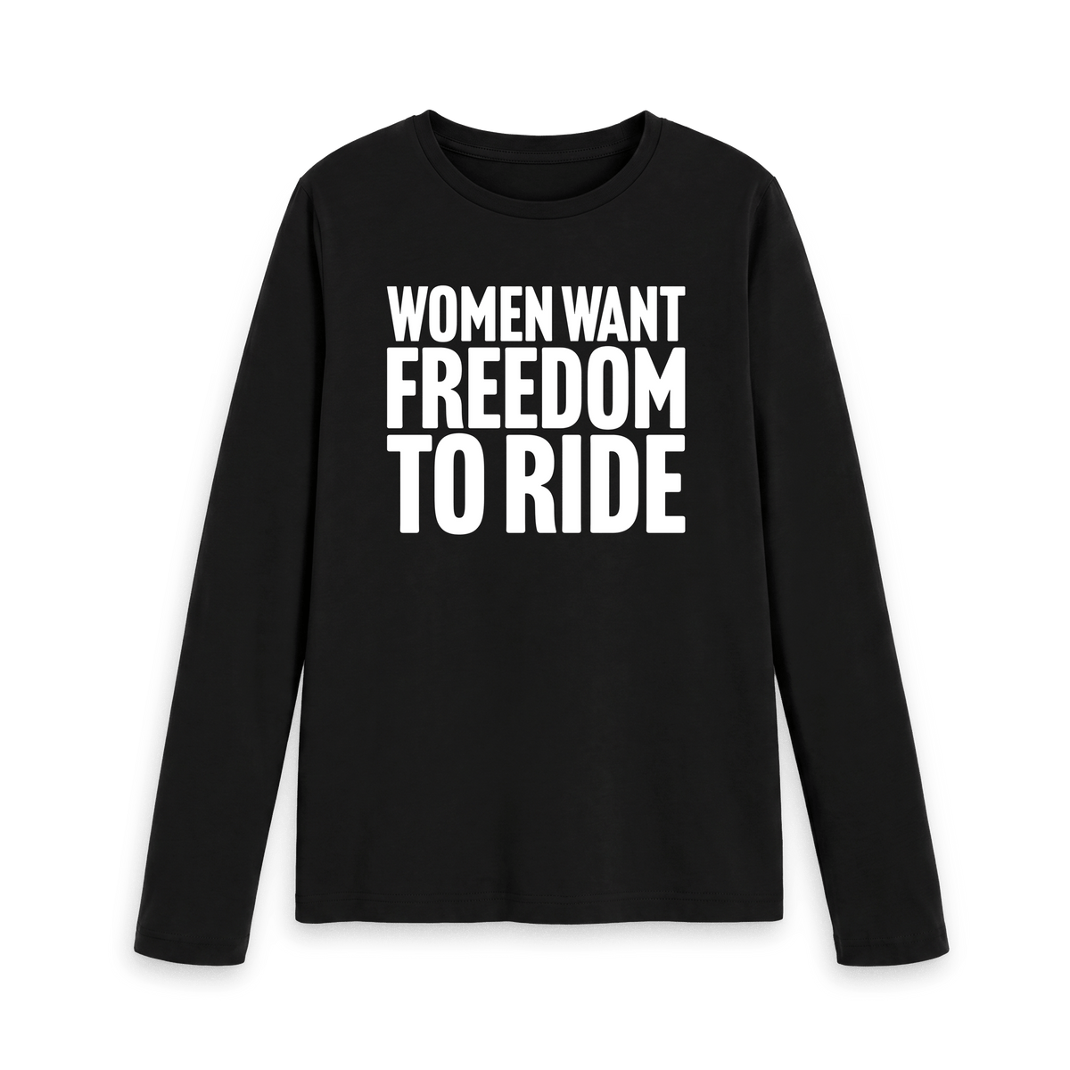 Black Printed Long Sleeve T Shirt Front