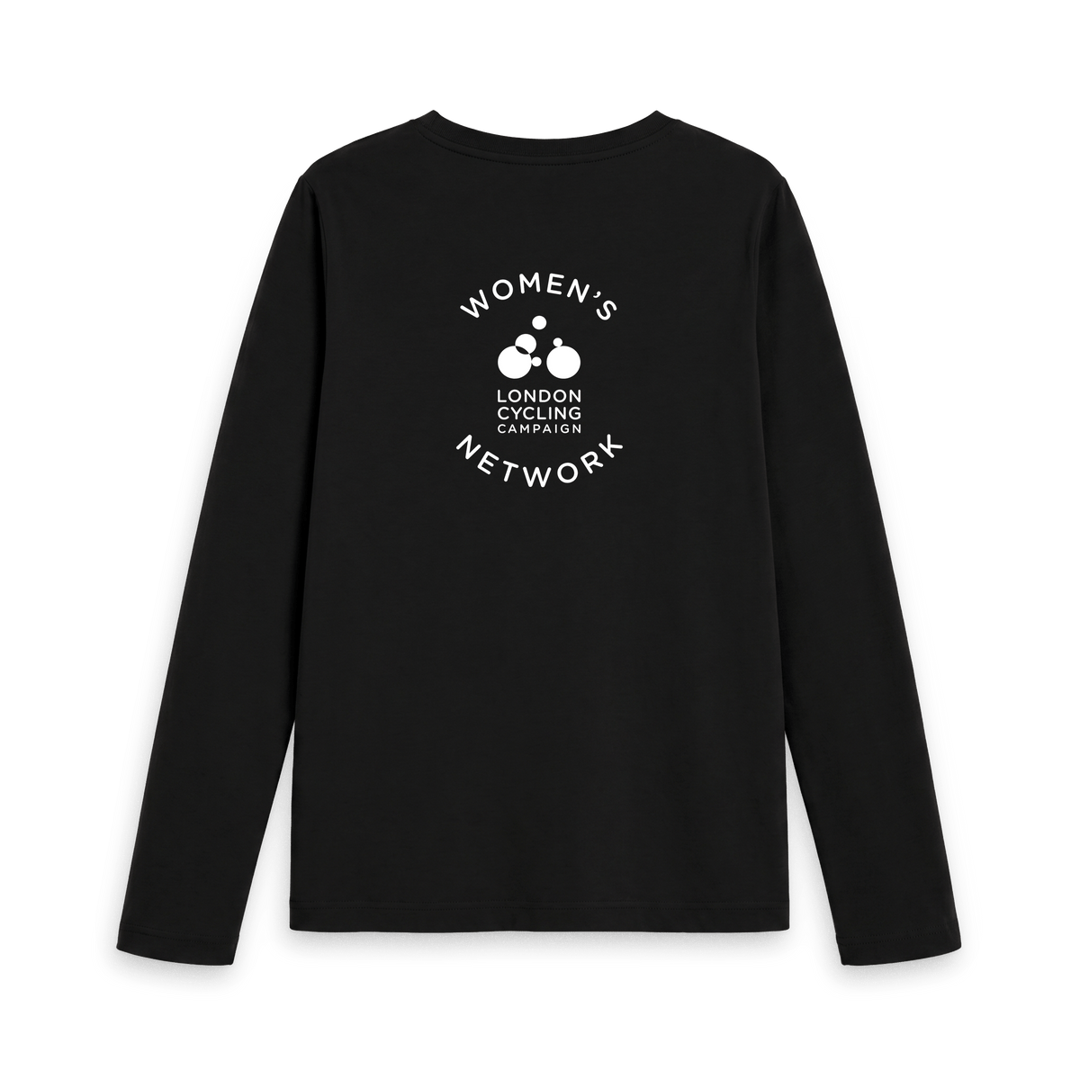 Black Printed Long Sleeve T Shirt Back