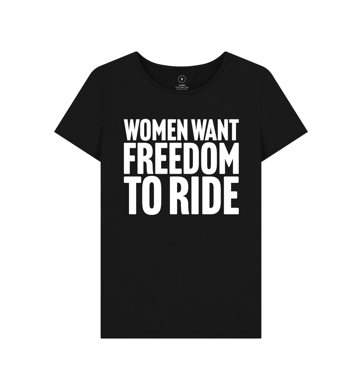 Black Recycled Printed T-Shirt Front