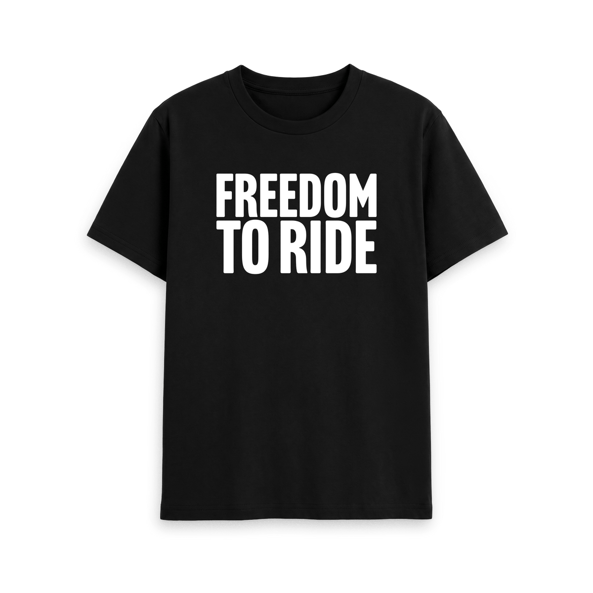 Black Printed T-shirt Front